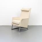 1x Montis Madonna Fauteuil Crème/Wit Stof - Metaal Sledepoot, 75 tot 100 cm, Ophalen of Verzenden, Zo goed als nieuw, Metaal