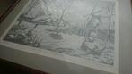 John de Jongh Litho Winter in Holland, Antiek en Kunst, Ophalen of Verzenden