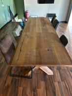 Eettafel met 7 stoelen - Complete set!, Huis en Inrichting, Tafels | Eettafels, Ophalen, 100 tot 150 cm, Eikenhout, 200 cm of meer