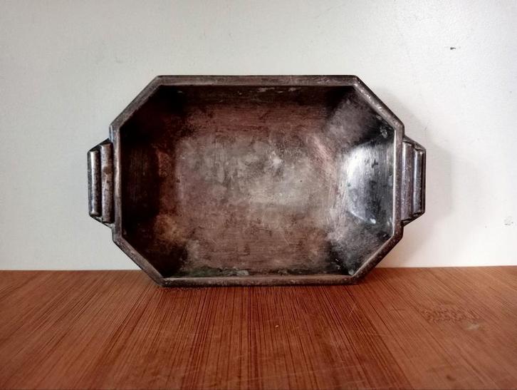 Art Deco Ercee Pleet Schaaltje verzilverd, Antiek en Kunst, Antiek | Schalen, Ophalen of Verzenden