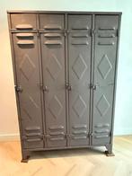 Industriele vintage metalen lockerkast, Huis en Inrichting, Kasten | Lockerkasten, Ophalen, Gebruikt