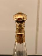 Parfumflesje met 14 Karaat Gouden Dop 11,5cm, Ophalen of Verzenden, Goud