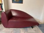 Rode leren design bank -sofa- Tweepersoons, Ophalen, Gebruikt, Art deco, Tweepersoons