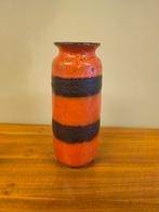 Vintage West Germany Vaas Vaasje Oranje Bruin, Antiek en Kunst, Ophalen