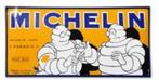 Michelin paragon bord zwaar emaillen reclame showroom borden, Reclamebord, Ophalen of Verzenden, Zo goed als nieuw