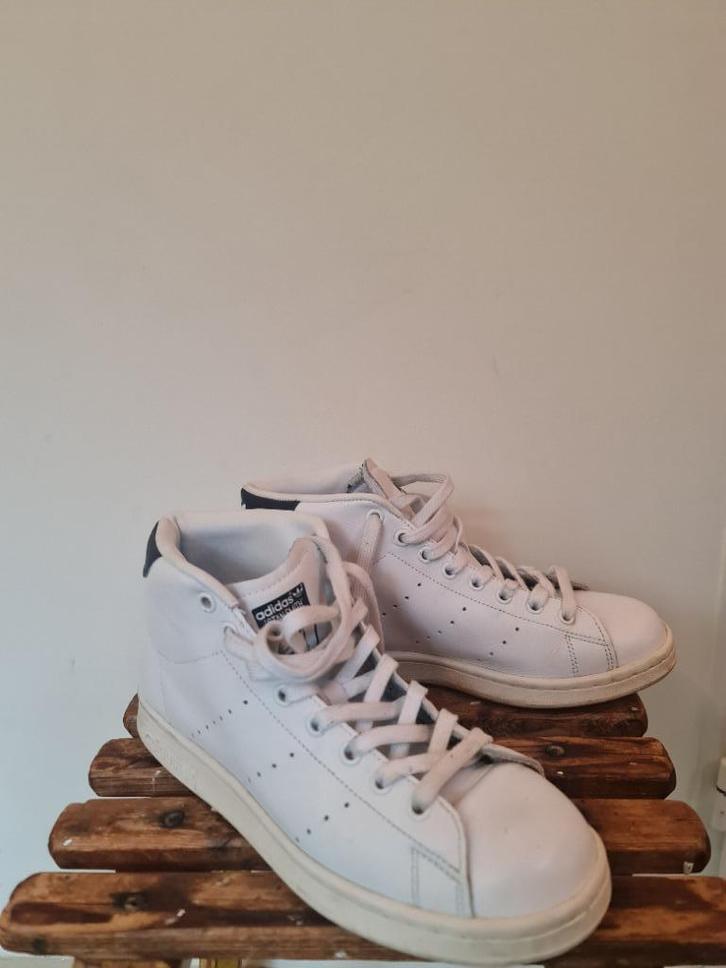 Adidas Stan Smith Mid mt 40 2/3, Kleding | Heren, Schoenen, Zo goed als nieuw, Sneakers of Gympen, Wit, Ophalen of Verzenden