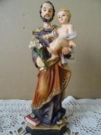 Vintage Jozefbeeld Paben beeldje Heilige Jozef en Jezus 19cm, Verzamelen, Ophalen of Verzenden, Zo goed als nieuw, Beeld(je), Christendom | Katholiek