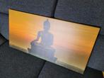 Buddha lijst boedha op houten frame 40 x 80 cm, Ophalen of Verzenden, Zo goed als nieuw, Schilderij, 75 cm of meer