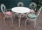 BROCANT SIERLIJK METALEN TUINSET WIT, Tuin en Terras, Tuinsets en Loungesets, Ophalen, Gebruikt, Tuinset, Eettafel