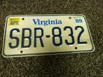 Kentekenplaat licenseplate Virginia 1989 USA, Verzenden, Gebruikt, Auto's