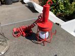 Looplamp loop lamp rood krulsnoer, Ophalen of Verzenden, Gebruikt, Plafondspot of Wandspot