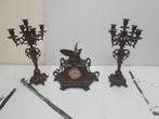 Antieke klokstel, Antiek en Kunst, Antiek | Klokken, Ophalen of Verzenden