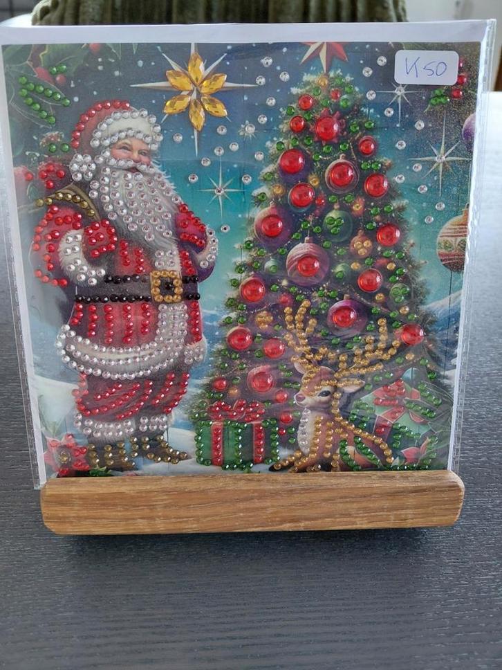 Klassieke kerstkaart Diamond painting, Hobby en Vrije tijd, Knutselen, Nieuw, Knutselwerk, Ophalen