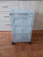 Metalen ladekastje op wielen, Minder dan 50 cm, Gebruikt, Ophalen of Verzenden, Minder dan 25 cm