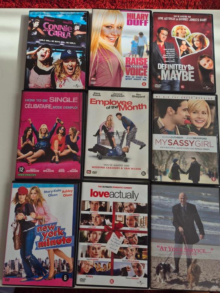 DVD Collectie Romantische Komedies - 9 Films, Cd's en Dvd's, Dvd's | Komedie, Zo goed als nieuw, Romantische komedie, Alle leeftijden