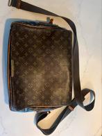 Louis Vuitton abbesses messenger cloth bag/monogram Canvas, Verzenden, Gebruikt, Bruin