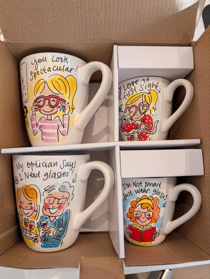 Blond Amsterdam Servies - 4 Bekers, Huis en Inrichting, Keuken | Servies, Zo goed als nieuw, Kop(pen) en/of Schotel(s), Blond Amsterdam