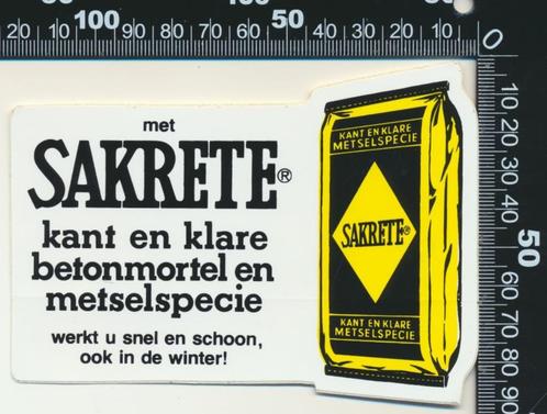 Sticker: Sakrete - Kant en klare betonmortel en metselspecie, Verzamelen, Stickers, Zo goed als nieuw, Bedrijf of Vereniging, Ophalen of Verzenden
