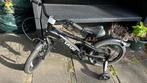 Kinderfiets zwart met zijwieltjes, Fietsen en Brommers, Fietsen | Kinderfietsjes, Ophalen, Gebruikt, Minder dan 16 inch, Zijwieltjes