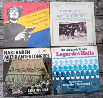 5 Langspeelplaten LP's Leger des Heils strijdlied strijder beschikbaar voor biedingen