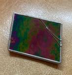 Vintage retro unieke Foka Design broche speld glas in lood, Ophalen of Verzenden, Zo goed als nieuw, 4 tot 7 cm, Overige materialen