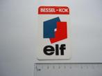 sticker oud ELF oil Bessel kok BK gas waardenburg lpg auto, Verzamelen, Verzenden, Zo goed als nieuw, Bedrijf of Vereniging