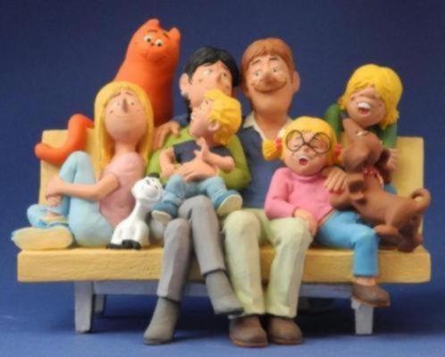 Jan Jans en de kinderen op de bank, beeld van Jan Kruis., Verzamelen, Stripfiguren, Nieuw, Beeldje of Figuurtje, Overige figuren