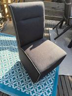 4x eetkamerstoelen op wieltjes grijs, Ophalen, Gebruikt, Vier, Stof
