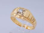 Zware 18k Gouden Ring grote .20crt Diamant (verkocht), Sieraden, Tassen en Uiterlijk, Jw, 20 of groter, Verzenden, Heer