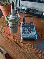 Microfoon set MXL 990 en behringer mixer, Muziek en Instrumenten, Microfoons, Ophalen of Verzenden, Gebruikt, Studiomicrofoon