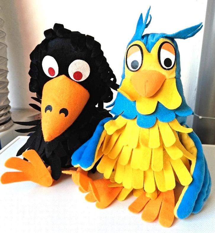 2 grote Handpoppen/ Poppenkastpoppen: Meneer de Uil, de Raaf, Kinderen en Baby's, Speelgoed | Knuffels en Pluche, Zo goed als nieuw