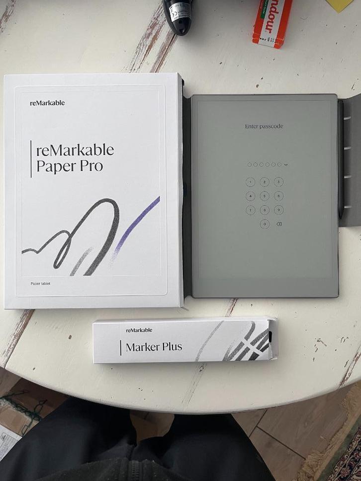 reMarkable Paper Pro + Marker Plus + Case – als nieuw, Computers en Software, Tekentablets, Zo goed als nieuw, Draadloos, Ophalen