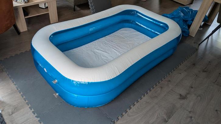 Zwembad incl. hoes, pomp en foamtegels, Tuin en Terras, Zwembaden, Zo goed als nieuw, Opblaaszwembad, Minder dan 80 cm, Minder dan 200 cm