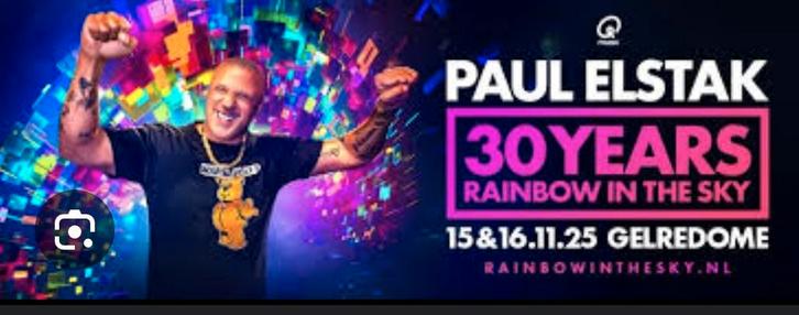 Tickets (6 stuks) DJ Paul Elstak 16-11-2025, Tickets en Kaartjes, Overige Tickets en Kaartjes