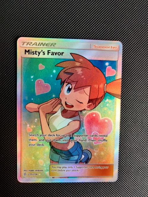 Full Art Trainer Misty's Favor 235/236 Unbroken Bonds NM, Hobby en Vrije tijd, Verzamelkaartspellen | Pokémon, Zo goed als nieuw