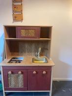 Keukentje vintage gepimpt, Kinderen en Baby's, Speelgoed | Houten speelgoed, Ophalen, Gebruikt, Meubelstuk of Keukentje