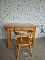 Houten tafeltje en stoeltje voor kind, Kinderen en Baby's, Kinderkamer | Tafels en Stoelen, Ophalen, Gebruikt, Tafel(s) en Stoel(en)