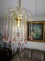 Murano hanglamp rose teardrops, Huis en Inrichting, Lampen | Hanglampen, Zo goed als nieuw, 50 tot 75 cm, Ophalen, Glas