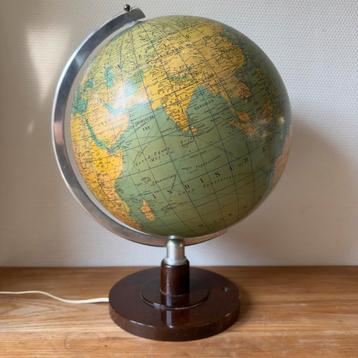 Vintage Antieke Glazen Wereldbol 33 cm in Doorsnede SVH beschikbaar voor biedingen