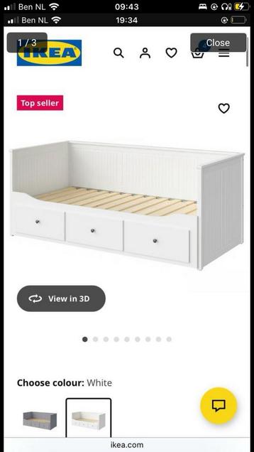 Ikea Bedbank - Zo Goed Als Nieuw + Extra Schroeven! beschikbaar voor biedingen