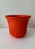 Modica Gouda oranje keramobile en bloempot , jaren 60, Gebruikt, Rond, Binnen, Ophalen of Verzenden