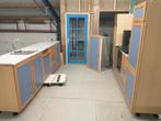 Gebruikte keuken, gedemonteerd 2 maal 3 meter lang, Huis en Inrichting, Keuken | Complete keukens, Ophalen, Gebruikt, Blauw, Kunststof