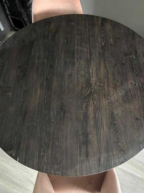 Ronde eettafel met 4 stoelen, Huis en Inrichting, Tafels | Eettafels, Zo goed als nieuw, 100 tot 150 cm, Rond, Ophalen
