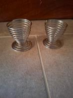 2 eierdopjes van rvs, Overige materialen, Overige typen, Nieuw, Ophalen of Verzenden