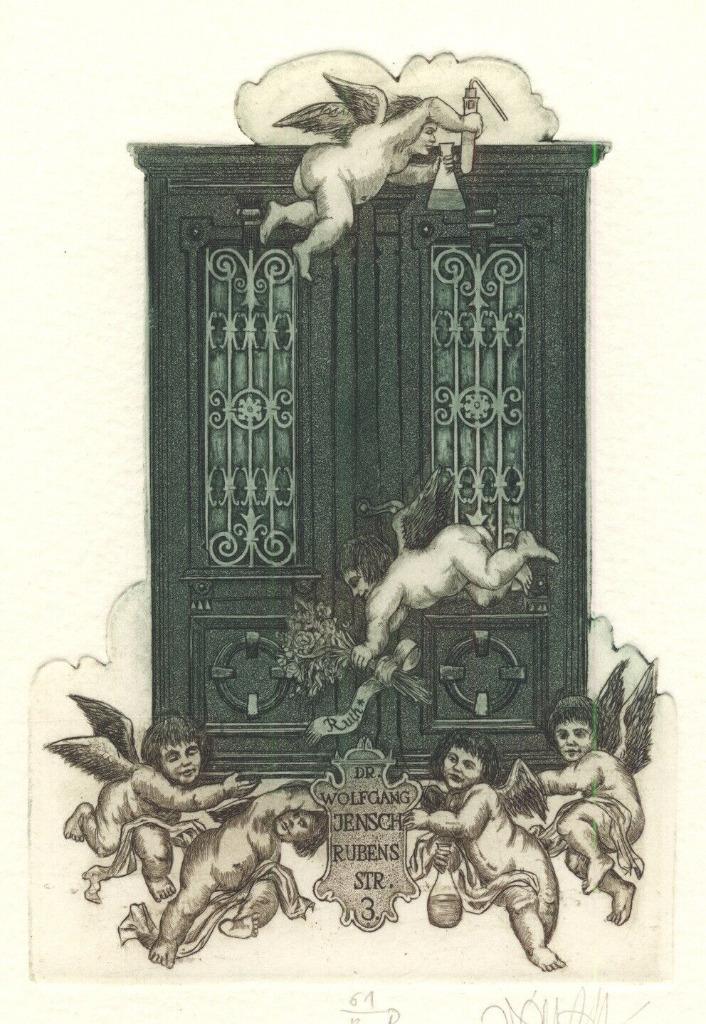 1415 Ex Libris Hongarije : Zoltán Vén, 1985, Antiek en Kunst, Kunst | Etsen en Gravures, Verzenden