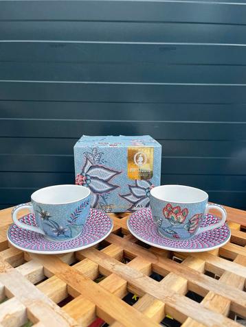 Pip studio flower festival espresso kop&schotel 120 ml nieuw beschikbaar voor biedingen