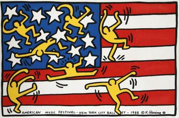 Keith Haring (1958) " American Music Festival 1988 Ballet "  beschikbaar voor biedingen