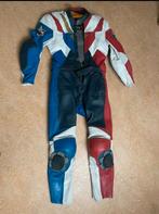 Damen leren combipak motorpak rood wit blauw, Ophalen, Tweedehands, Combipak