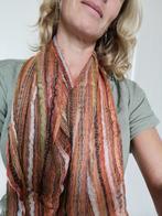 Nieuwe katoenen sjaal gestreept oranje/veelkleurig, Ophalen of Verzenden, Nieuw, Maat 46/48 (XL) of groter, Sjaal