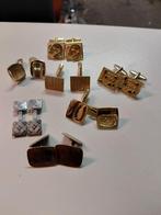 Vintage Set van 7 Manchetknopen, Ophalen of Verzenden, Gebruikt, Overige materialen, Verguld